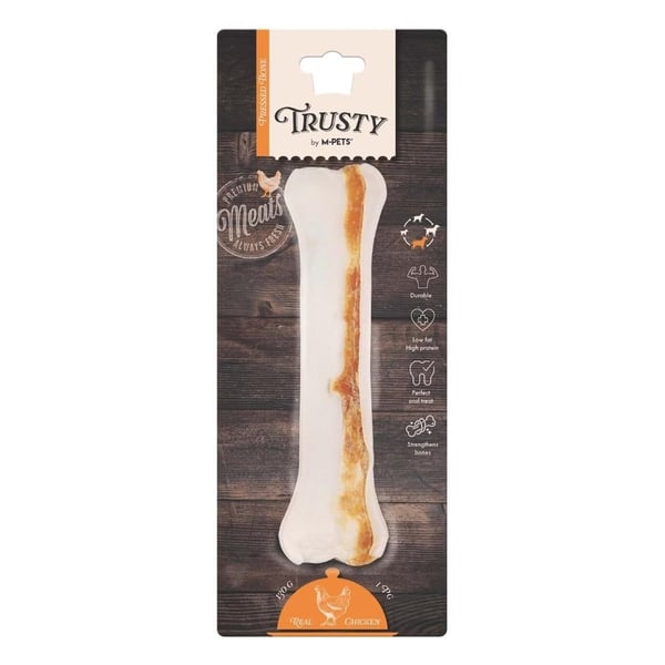 M-Pets Trusty Chicken Press Kemik Köpek Ödülü 22.2 cm