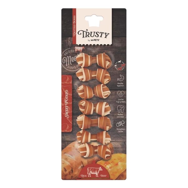 M-Pets Trusty Sığır Etli Ve Tatlı Patatesli Köpek Ödülü 7'li 140 gr/6.4 cm