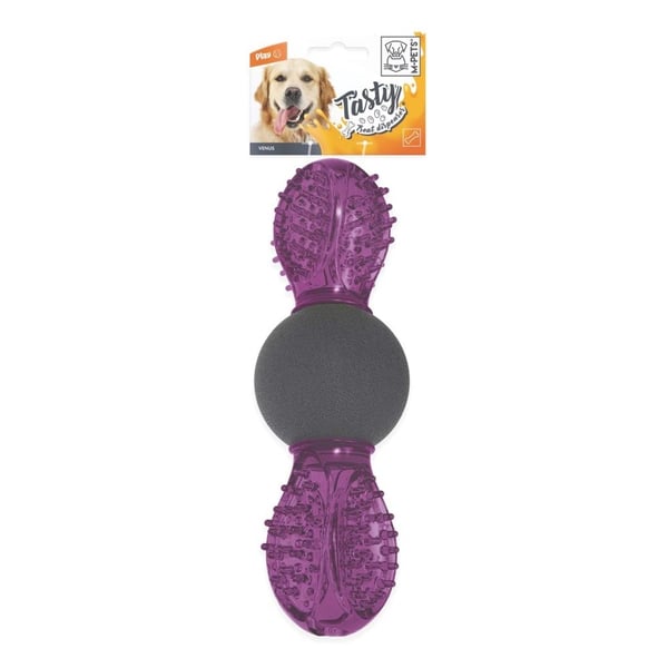 M-Pets Uranus Kauçuk Ödül Hazneli Köpek Oyuncağı 16.5x6x6 cm Mor