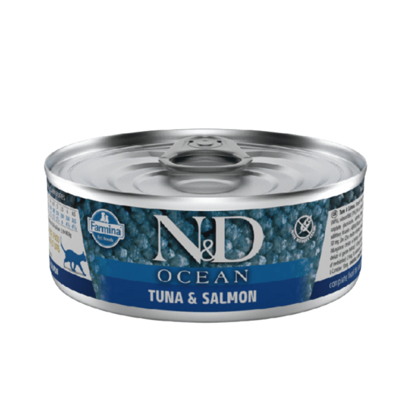 N&D Ocean Ton Balıklı Somonlu Tahılsız Yetişkin Kedi Konservesi 70gr