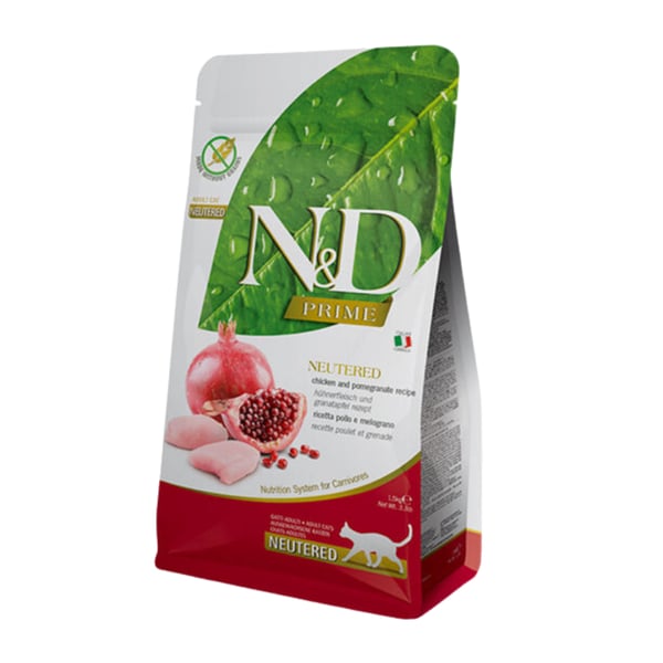 N&D Prime Tahılsız Tavuk ve Nar Kısırlaştırılmış Kedi Maması 1,5 Kg