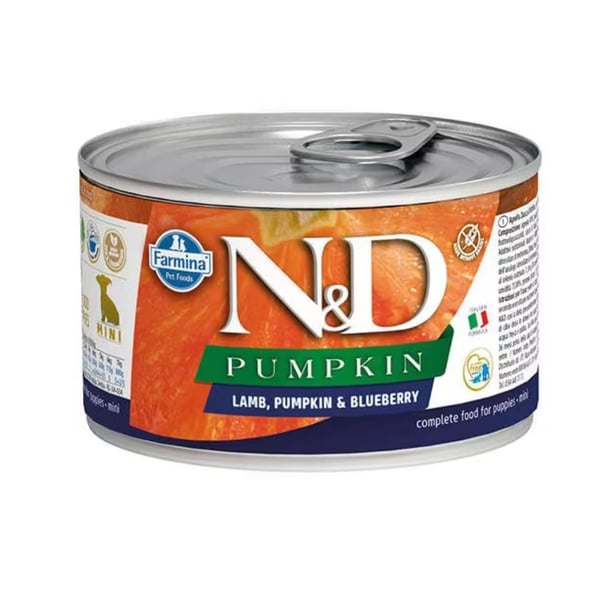 N&D Pumpkin Kuzu ve Yabanmersini Puppy Mini 140 gr Köpek Konserve Maması