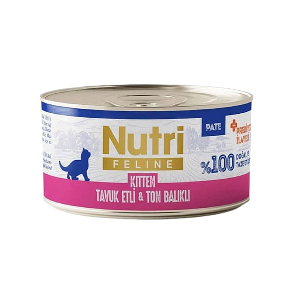 Nutri Feline Kitten Tavuk Etli ve Ton Balıklı Tahılsız Yavru Kedi Konservesi 70 Gr