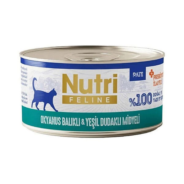 Nutri Feline Okyanus Balıklı ve Midyeli Tahılsız Prebiyotikli Ezme Yetişkin Kedi Konservesi 70gr