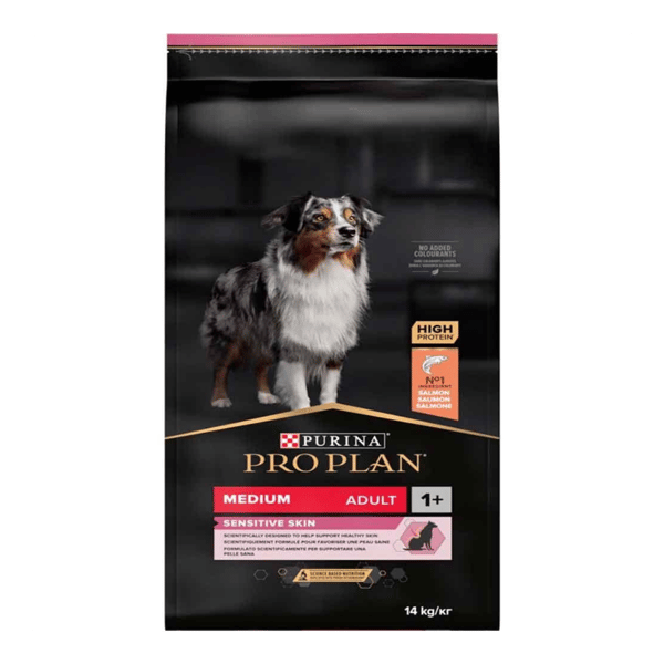Pro Plan Medium Sensitive Skin Somonlu Orta Irk Yetişkin Köpek Maması 14kg