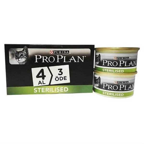 Pro Plan Somonlu Kısırlaştırılmış Kedi Konservesi 4 Al 3 Öde 4x85gr