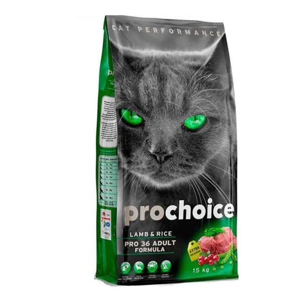 ProChoice Pro 36 Kuzulu ve Pirinçli Düşük Tahıllı Yetişkin Kedi Maması 15 kg