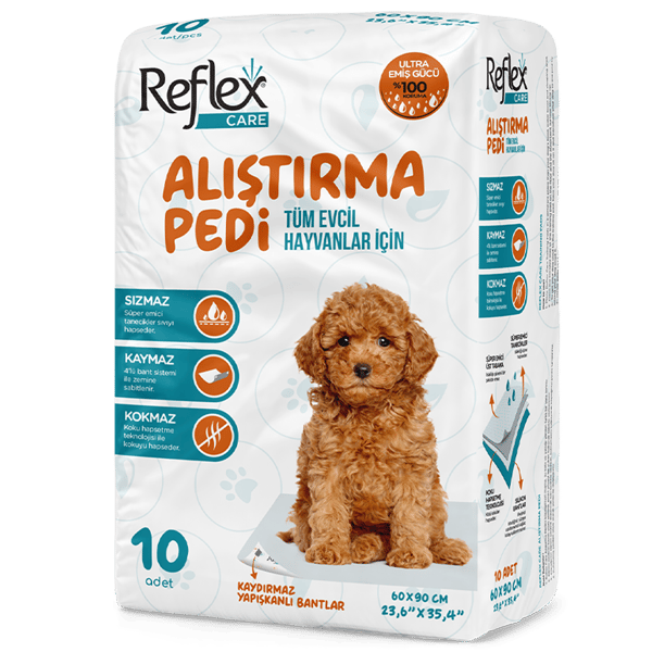 Reflex Care Kaydırmaz Köpek Alıştırma Pedi 60x90cm (10'lu)