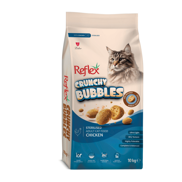 Reflex Crunchy Bubbles Tavuklu Kısırlaştırılmış Kedi Maması 10kg