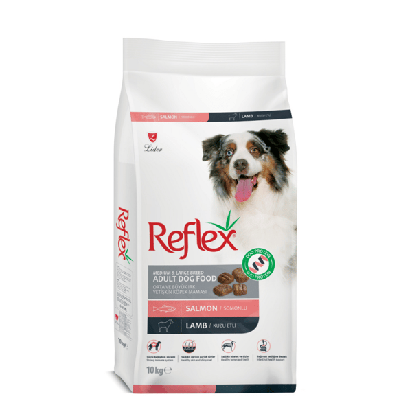 Reflex Duo Orta ve Büyük Irk Somonlu ve Kuzu Etli Yetişkin Köpek Maması 10kg