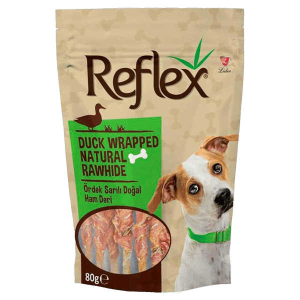 Reflex Ördek Eti Sargılı Doğal Burgu Köpek Ödül Çubuğu 80gr