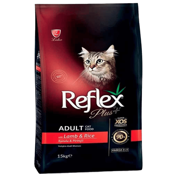 Reflex Plus Kuzu Etli ve Pirinçli Yetişkin Kedi Maması 15kg