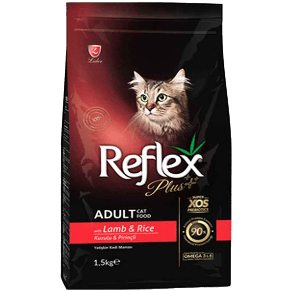 Reflex Plus Kuzu ve Pirinçli Etli Yetişkin Kedi Maması 1,5kg