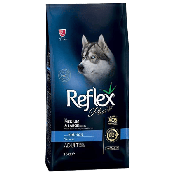 Reflex Plus Orta ve Büyük Irk Somonlu Yetişkin Köpek Maması 15kg