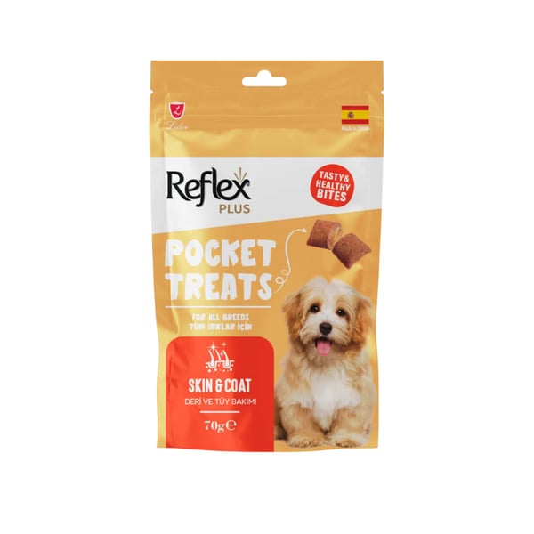 Reflex Pocket Treats Skin Coat Deri ve Tüy Sağlığı Köpek Ödülü 70 Gr