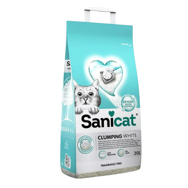 Sanicat Clumping White Topaklanan Kedi Kumu (Kokusuz) 20l