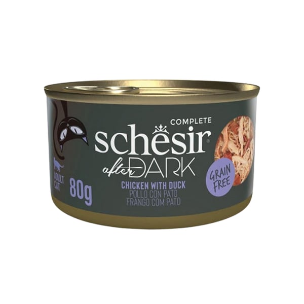 Schesir After Dark Tavuklu ve Ördekli Yetişkin Konserve Kedi Maması 80 gr