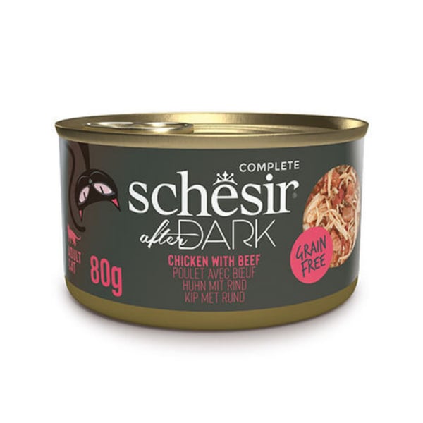 Schesir After Dark Tavuklu ve Sığır Etli Kedi Konservesi 80 Gr