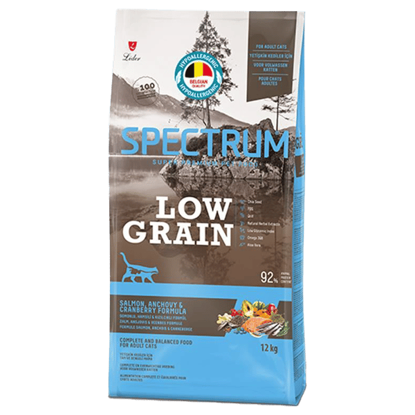 Spectrum Düşük Tahıllı Somonlu Hamsili ve Kızılcıklı Yetişkin Kedi Maması 12kg