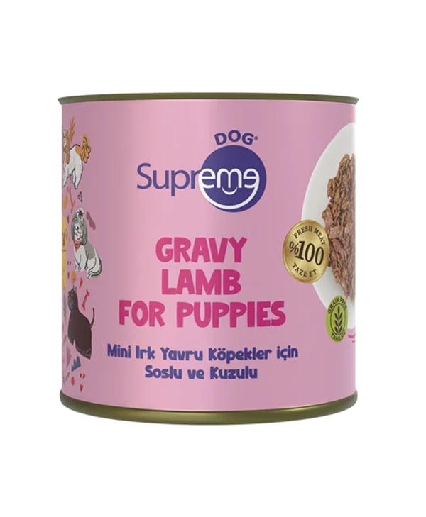 Supreme Dog Mini Irk Yavru Soslu Kuzulu Köpek Konserve Maması 200 gr