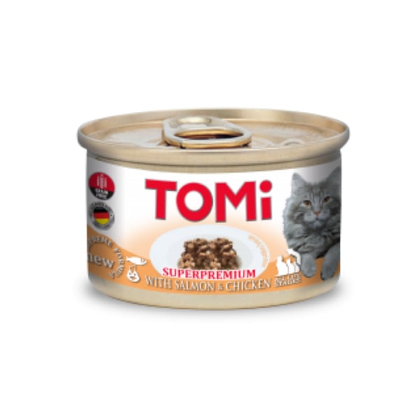 Tomi Somon ve Tavuk Etli Kedi Yaş Maması 85gr