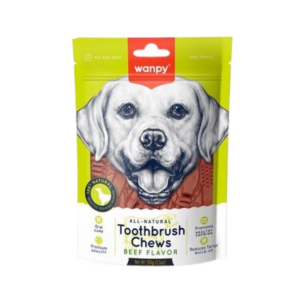 Wanpy All Naturel Tooth Brush Chews Dental Biftekli Ağız ve Diş Sağlığı için Köpek Ödülü 100 Gr