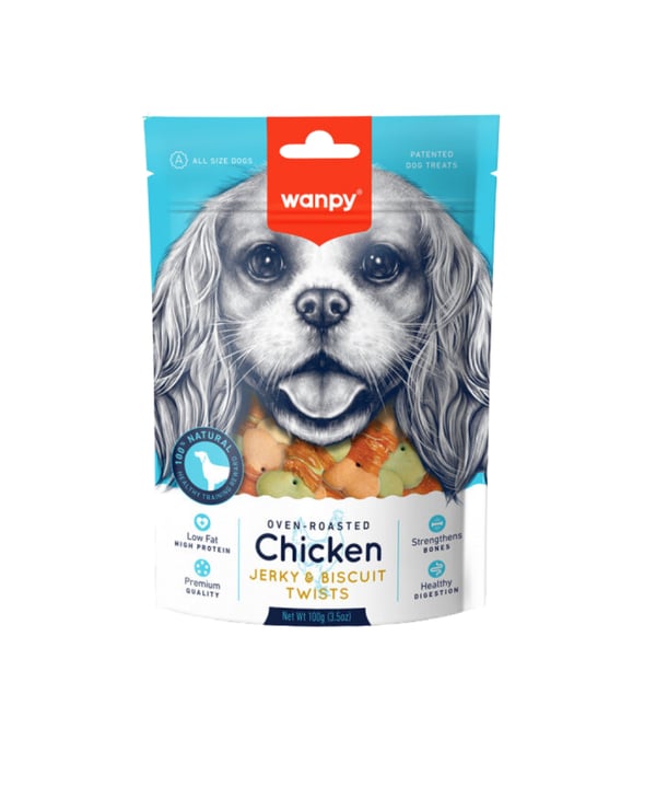 Wanpy Bisküvi Üzeri Tavuk Sargılı 100 gr Köpek Ödülü