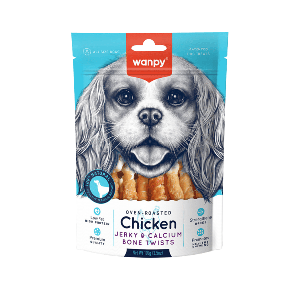 Wanpy Oven Roasted Kalsiyumlu Gerçek Tavuk Sargılı Köpek Ödülü 100gr