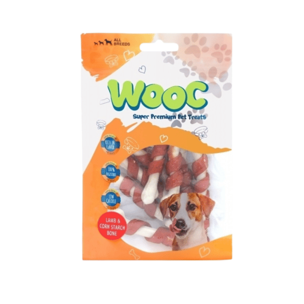 Wooc Kuzu Eti Sargılı Kalsiyumlu Kemik Köpek Ödül Maması 80gr
