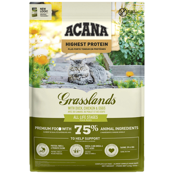 Acana Grasslands Tavuklu, Ördekli ve Hindili Tahılsız Kedi Maması 4,5kg