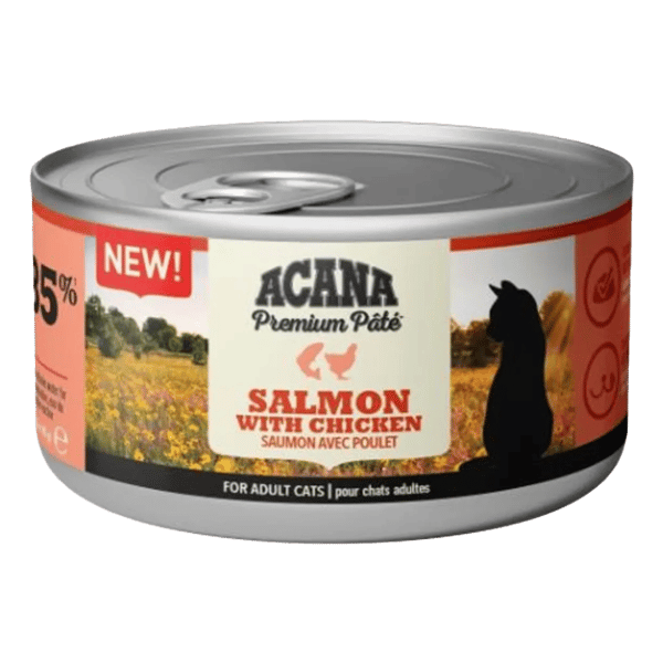 Acana Premium Pate Somon Balıklı ve Tavuklu Ezme Yetişkin Kedi Konservesi 85gr