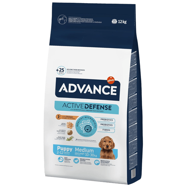 Advance Puppy Protect Medium Tavuklu ve Pirinçli Orta Irk Yavru Köpek Maması 12kg