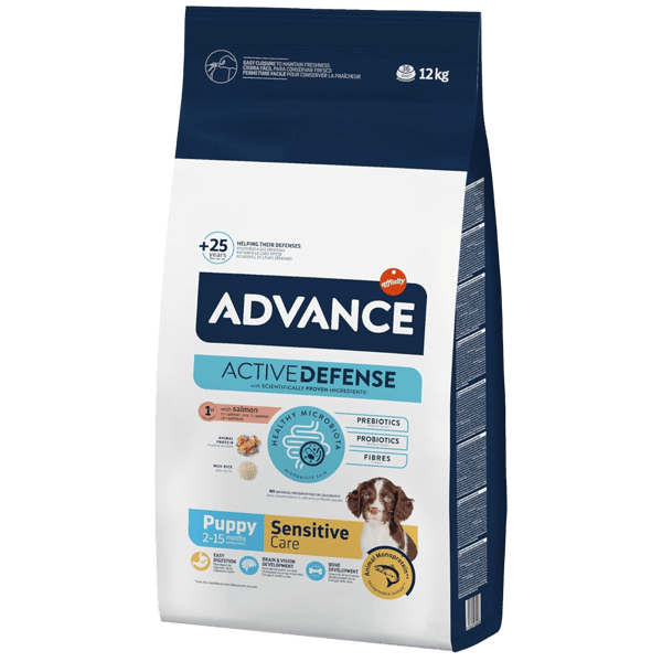 Advance Sensitive Puppy Somonlu ve Pirinçli Hassas Sindirim Sistemi için Yavru Köpek Maması 12kg
