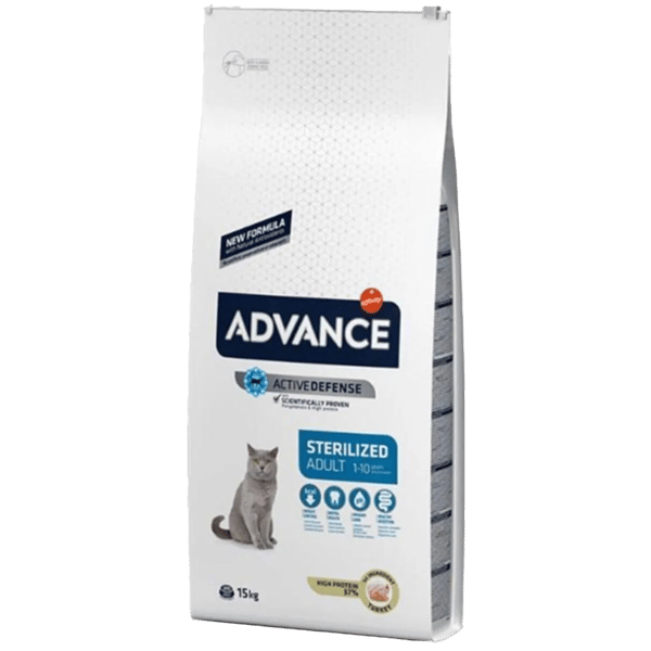 AdvanceSterilised Hindili Kısırlaştırılmış Yetişkin Kedi Maması15kg