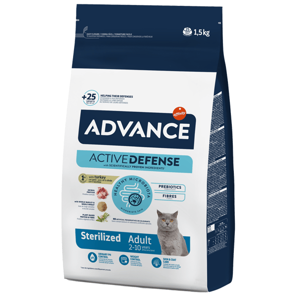 AdvanceSterilised Hindili Kısırlaştırılmış Yetişkin Kedi Maması1,5kg