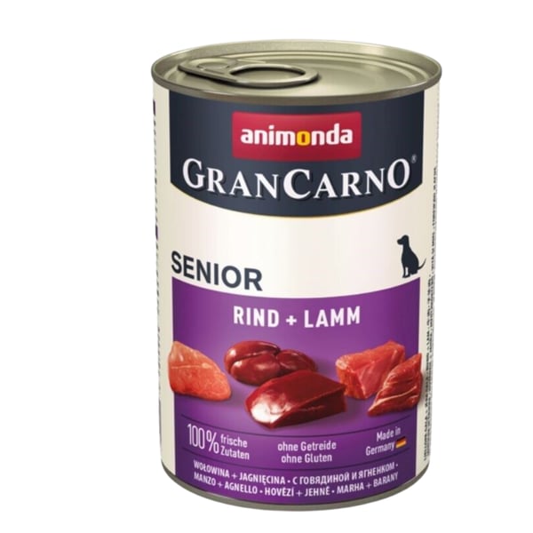 Animonda Gran Carno Sığır Etli ve Kuzu Etli Yaşlı Köpek Konservesi 400gr