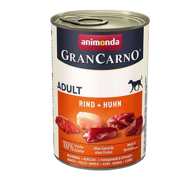 Animonda Gran Carno Sığır Etli ve Tavuklu Yetişkin Köpek Konservesi 400gr