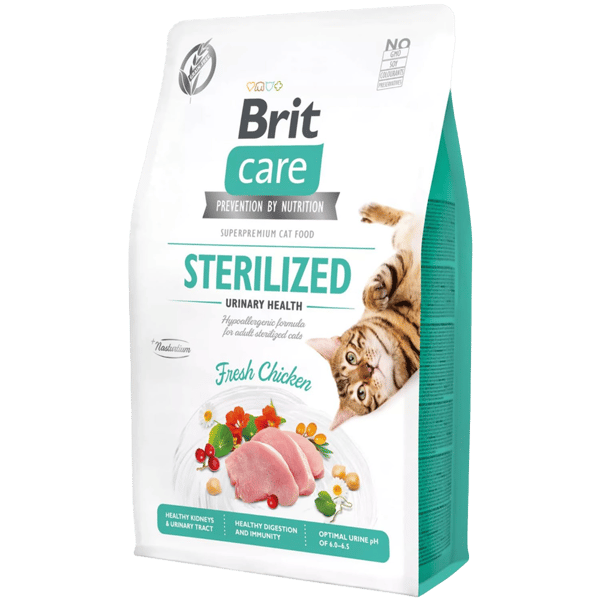 Brit Care Hipoalerjenik Üriner Sistem Sağlığı için Tahılsız Kısırlaştırılmış Kedi Maması 2kg