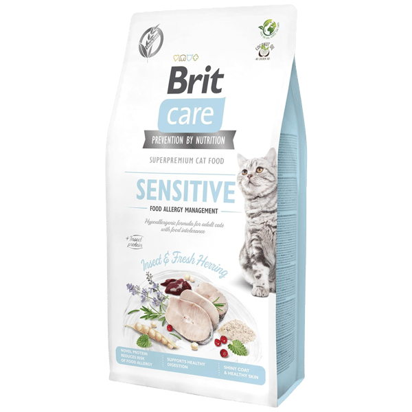 Brit Care Sensitive Hipoalerjenik Böcek Proteinli ve Ringa Balıklı Yetişkin Kedi Maması 7kg