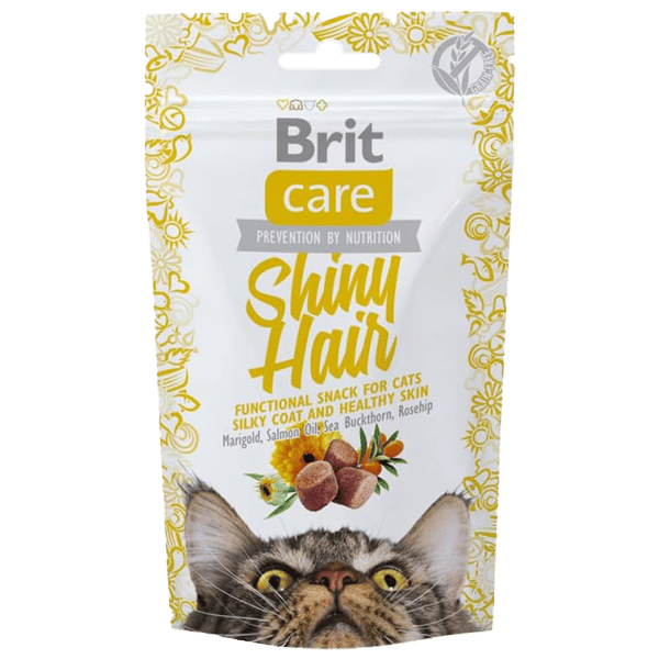 Brit Care Shiny Hair Parlak ve Sağlıklı Tüyler için Tahılsız Kedi Ödül Maması 50gr
