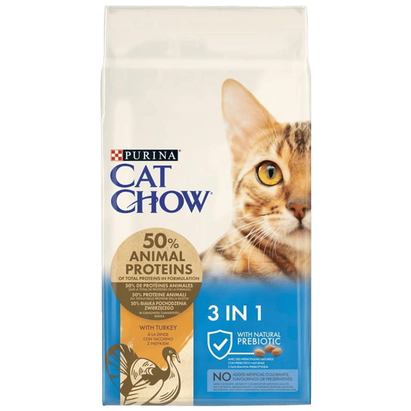 Cat Chow 3IN1 Hindili Yetişkin Kedi Maması 15kg