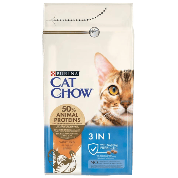 Cat Chow 3IN1 Hindili Yetişkin Kedi Maması 1,5kg