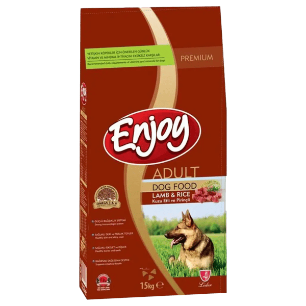 Enjoy Kuzu Etli ve Pirinçli Yetişkin Köpek Maması 15kg