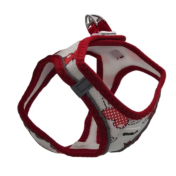 Ewox Air Mesh Kalp Desenli Göğüs Tasması 2XS