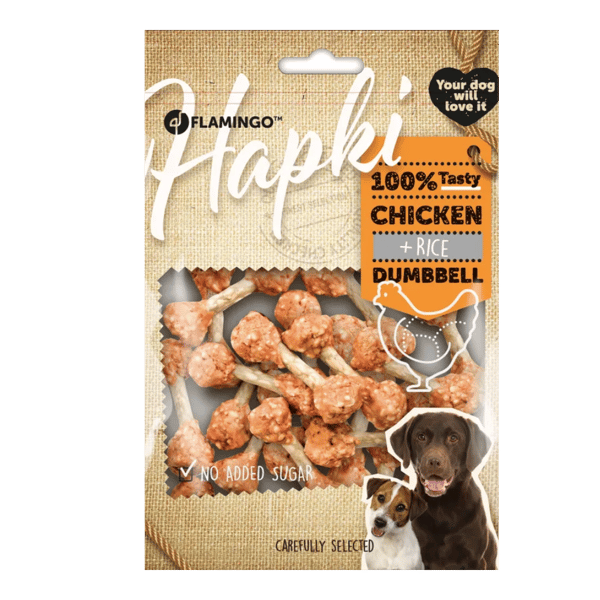 Flamingo Hapki Tavuklu ve Prinçli Dumbel Köpek Ödül Maması 150gr