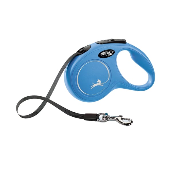 Flexi New Classic Otomatik Şerit Köpek Gezdirme Kayışı 5mt Small-Mavi