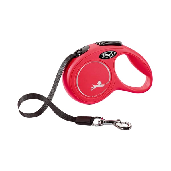 Flexi New Classic Otomatik Şerit Köpek Gezdirme Kayışı 3mt XSmall-Kırmızı