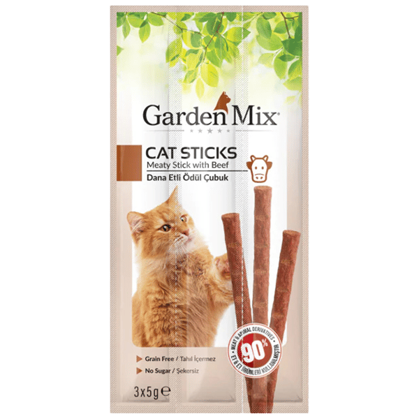 Garden Mix Dana Etli Tahılsız Kedi Ödül Çubuğu 3x5gr