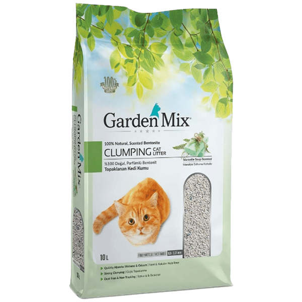 Garden Mix Kalın Taneli Marsilya Sabunu Kokulu Bentonit Kedi Kumu 10lt