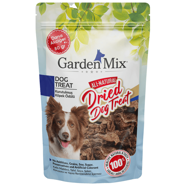 Garden Mix Kurutulmuş Dana Akciğer Köpek Ödül Maması 80gr